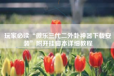 玩家必读“微乐三代二外卦神器下载安装	”附开挂脚本详细教程