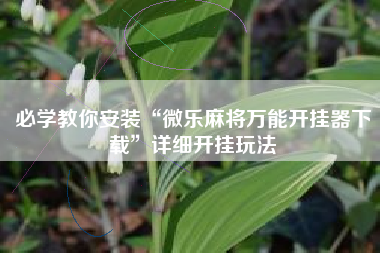 必学教你安装“微乐麻将万能开挂器下载”详细开挂玩法