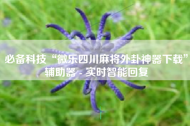 必备科技“微乐四川麻将外卦神器下载	”辅助器 - 实时智能回复