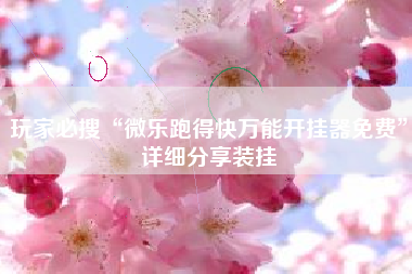 玩家必搜“微乐跑得快万能开挂器免费”详细分享装挂