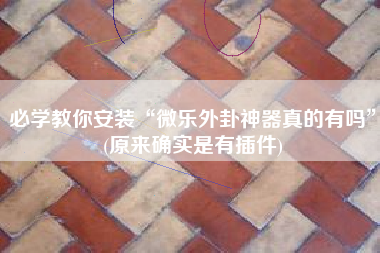 必学教你安装“微乐外卦神器真的有吗”(原来确实是有插件)