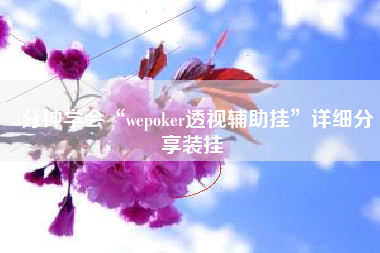 3分钟学会“wepoker透视辅助挂”详细分享装挂