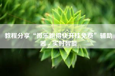 教程分享“微乐跑得快开挂免费”辅助器 - 实时智能