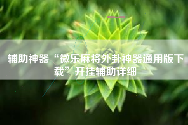 辅助神器“微乐麻将外卦神器通用版下载”开挂辅助详细