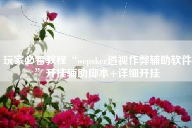 玩家必看教程“wepoker透视作弊辅助软件”开挂辅助脚本+详细开挂