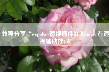 教程分享“wepoKer透视插件红龙poker有透视辅助挂(太 教程分享“wepoKer透视插件红龙poker有透视辅助挂(太
