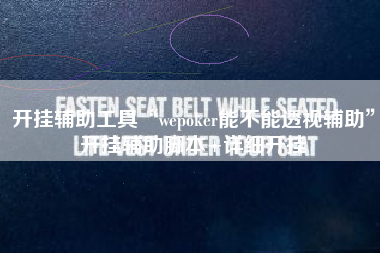 开挂辅助工具“wepoker能不能透视辅助	”开挂辅助脚本+详细开挂