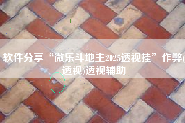 软件分享“微乐斗地主2025透视挂”作弊(透视)透视辅助