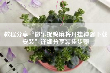 教程分享“微乐捉鸡麻将开挂神器下载安装	”详细分享装挂步骤