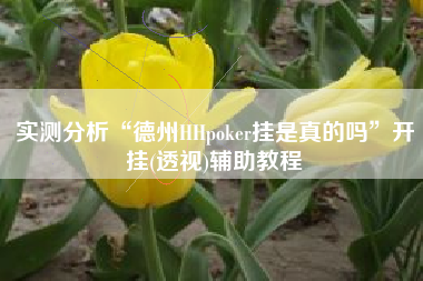 实测分析“德州HHpoker挂是真的吗”开挂(透视)辅助教程