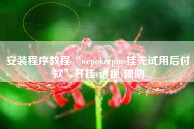 安装程序教程“wepokerplus挂先试用后付款”开挂(透视)辅助