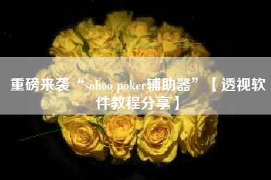 重磅来袭“sohoo poker辅助器	”【透视软件教程分享】