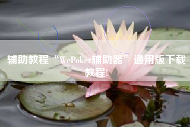 辅助教程“WePoker辅助器”通用版下载教程!