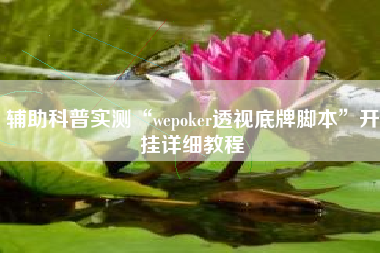 辅助科普实测“wepoker透视底牌脚本	”开挂详细教程