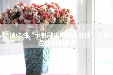 一键必胜“手机微乐麻将万能挂”开挂(透视)辅助教程