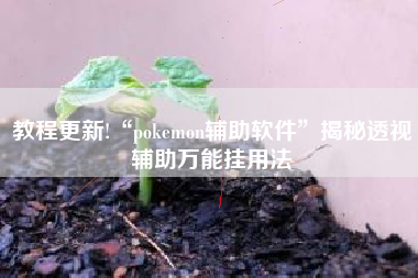 教程更新!“pokemon辅助软件	”揭秘透视辅助万能挂用法