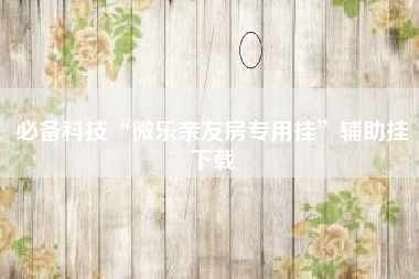 必备科技“微乐亲友房专用挂”辅助挂下载