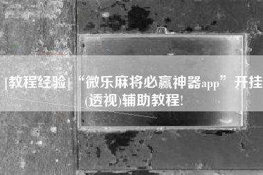 [教程经验]“微乐麻将必赢神器app	”开挂(透视)辅助教程!