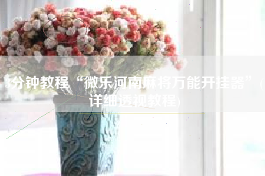 3分钟教程“微乐河南麻将万能开挂器	”(详细透视教程)