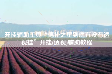 开挂辅助工具“德扑之星到底有没有透视挂”开挂(透视)辅助教程