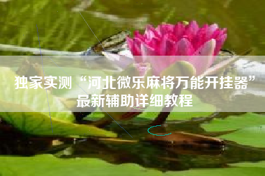 独家实测“河北微乐麻将万能开挂器”最新辅助详细教程