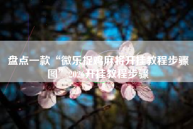 盘点一款“微乐捉鸡麻将开挂教程步骤图”2026开挂教程步骤