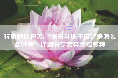 玩家辅助神器:“微乐斗地主自建房怎么拿好牌	”详细分享装挂步骤教程