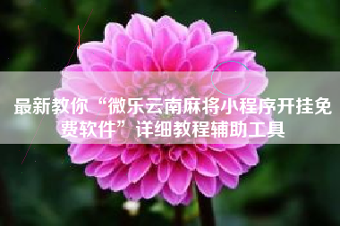 最新教你“微乐云南麻将小程序开挂免费软件	”详细教程辅助工具