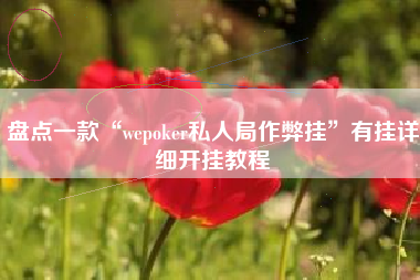 盘点一款“wepoker私人局作弊挂”有挂详细开挂教程