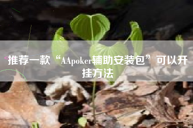 推荐一款“AApoker辅助安装包”可以开挂方法