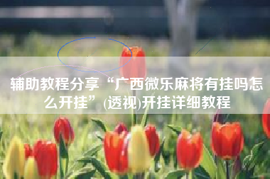 辅助教程分享“广西微乐麻将有挂吗怎么开挂	”(透视)开挂详细教程