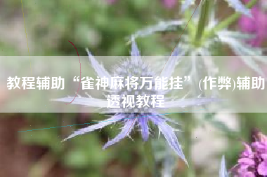 教程辅助“雀神麻将万能挂	”(作弊)辅助透视教程