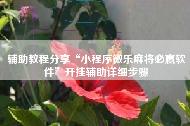 辅助教程分享“小程序微乐麻将必赢软件	”开挂辅助详细步骤