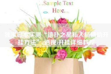 独家脚本实测“德扑之星私人局辅助开挂方法”(透视)开挂详细教程