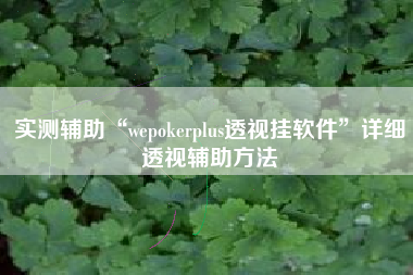 实测辅助“wepokerplus透视挂软件”详细透视辅助方法