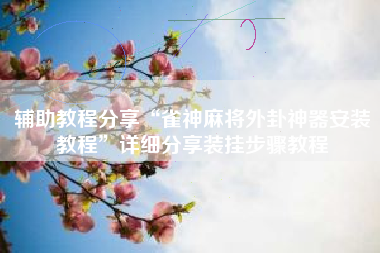 辅助教程分享“雀神麻将外卦神器安装教程”详细分享装挂步骤教程