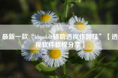 最新一款“hhpoker辅助透视作弊挂”【透视软件教程分享】