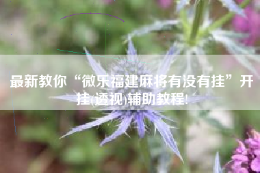 最新教你“微乐福建麻将有没有挂	”开挂(透视)辅助教程!
