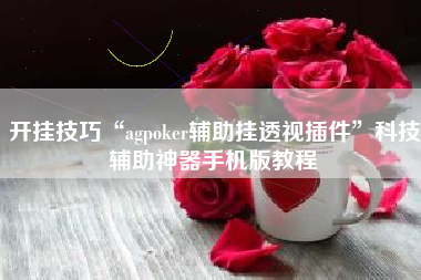 开挂技巧“agpoker辅助挂透视插件”科技辅助神器手机版教程