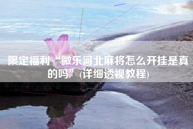 限定福利“微乐河北麻将怎么开挂是真的吗”(详细透视教程)