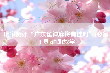 玩家测评“广东雀神麻将有挂吗”(必备工具)辅助教学