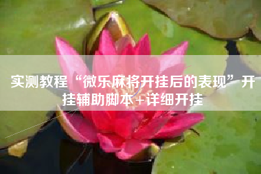 实测教程“微乐麻将开挂后的表现”开挂辅助脚本+详细开挂