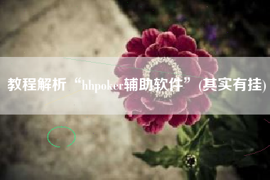 教程解析“hhpoker辅助软件	”(其实有挂)