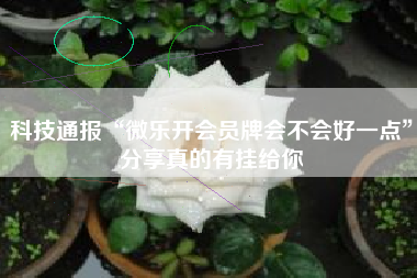 科技通报“微乐开会员牌会不会好一点”分享真的有挂给你