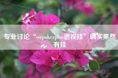 专业讨论“wepokerplus透视挂”确实果然有挂