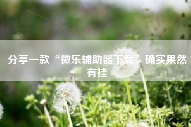 分享一款“微乐辅助器下载	”确实果然有挂