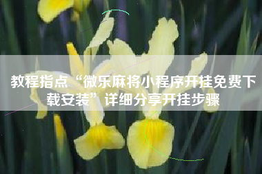 教程指点“微乐麻将小程序开挂免费下载安装	”详细分享开挂步骤