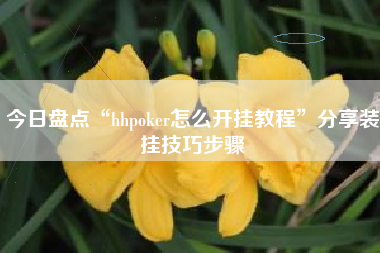 今日盘点“hhpoker怎么开挂教程	”分享装挂技巧步骤
