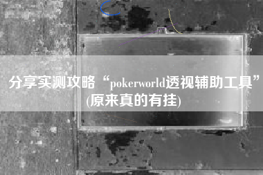 分享实测攻略“pokerworld透视辅助工具”(原来真的有挂)