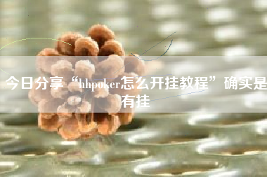今日分享“hhpoker怎么开挂教程	”确实是有挂